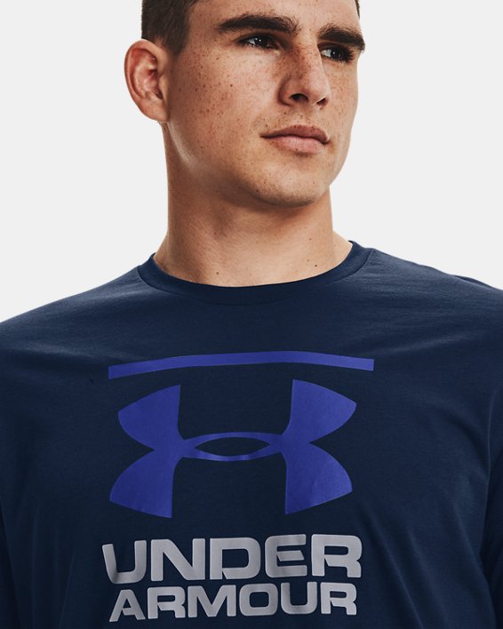 T-shirt voor heren UA GL Foundation met korte mouwen, Navy, pdpMainDesktop image number 3